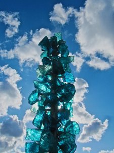 glass sculpture sky